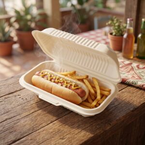 Cornstarch 9"x5" Hot Dog Clamshell